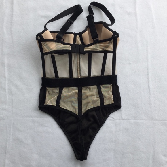 Victoria’s Secret Velvet and Mesh Appliqué Teddy - Picture 4 of 8